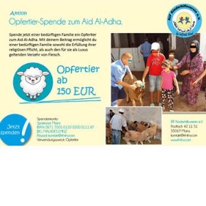 Opfertier-Spende zum Aid Al-Adha.